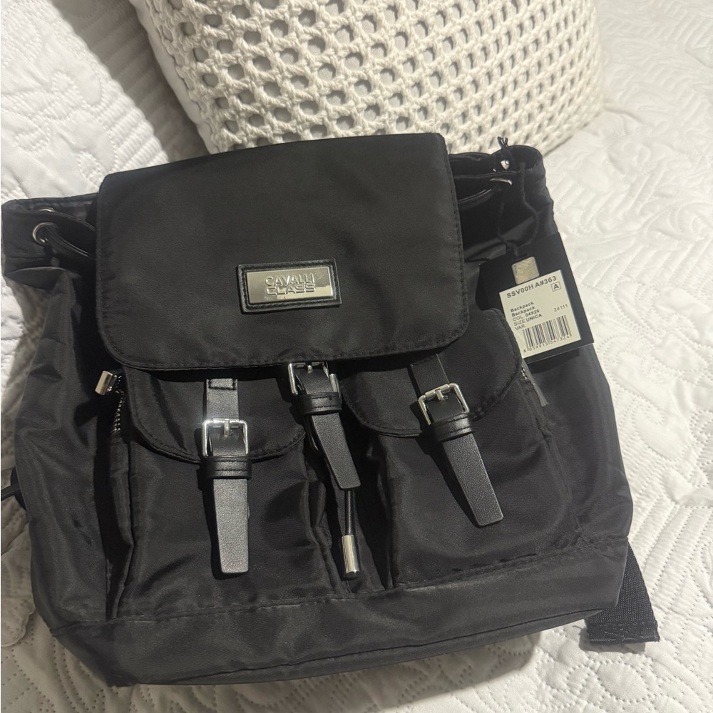 Roberto Cavalli Black Men's Backpack